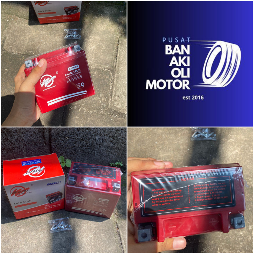 AKI WILWOOD GTZ7S SATRIA FU VARIO 125 VARIO 150 12V 7AH || AKI KERING GTZ7S WILWOOD BUAT MOTOR VARIO