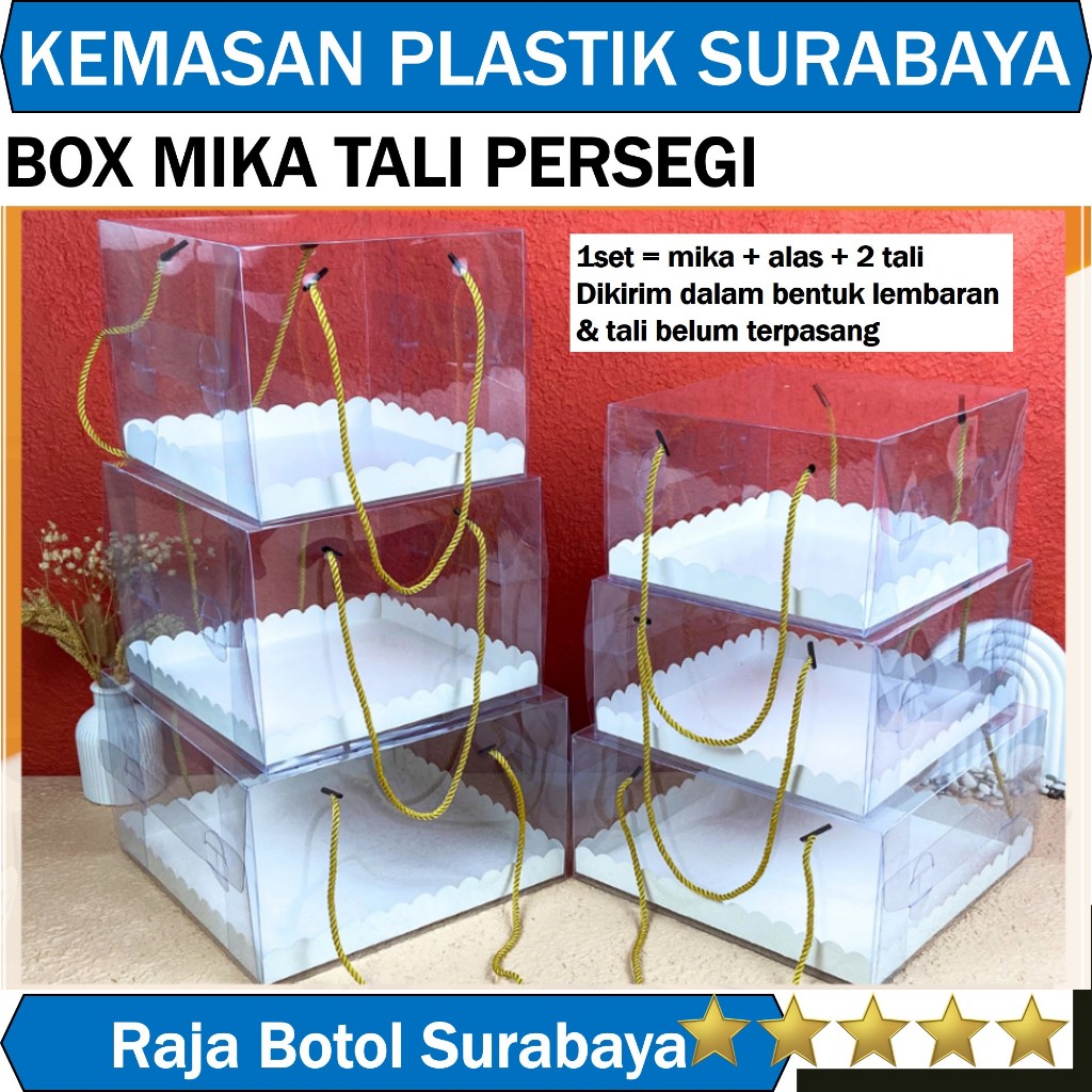 

Kotak Mika Handle Tali Box Mika Tali Jinjing Kemasan Hantaran