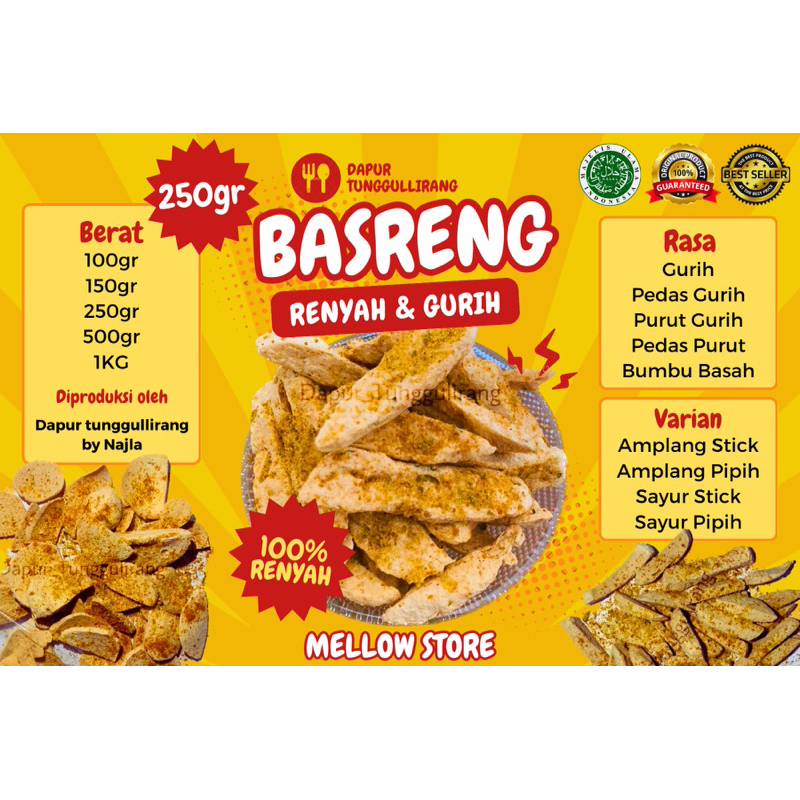 

Basreng amplang renyah & gurih berat 250gr