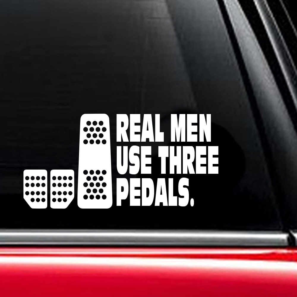 Stiker Mobil Real Men use 3 Pedal Toyota Kijang innova Car Sticker
