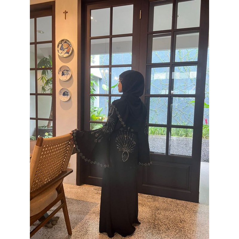 Gamis Abaya Fursan Saudi, Abaya Daneen Fursan Saudi Komb mata" Hindi tempel by farza collection