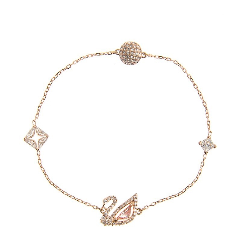 Gelang Swarovski Dazzling Swan bracelet Rose Gold