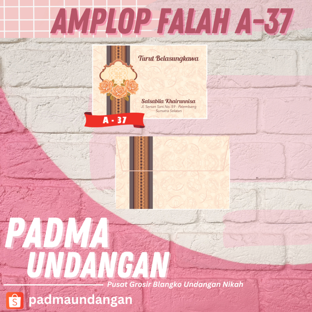 

Amplop Falah A-37 | Pusat Grosir Blangko | PadmaUndangan
