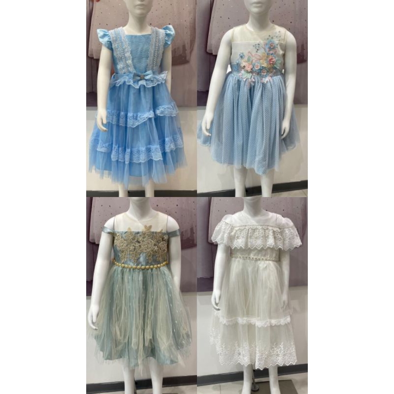 DONITA Dress party anak perempuan Blue