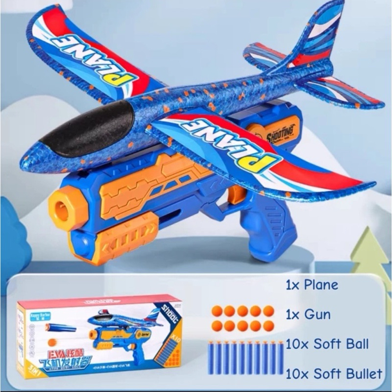 Mainan nerf gun pesawat main tembakan pesawat terbang