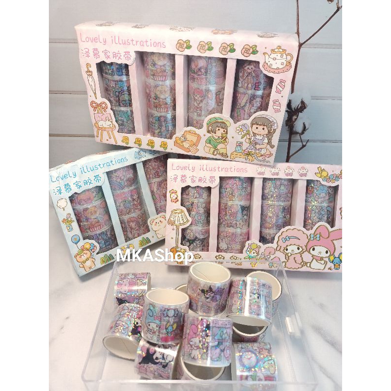 

Washi tape sanrio Isolasi Solatip sanrio momo kecil 1pcs 3cm