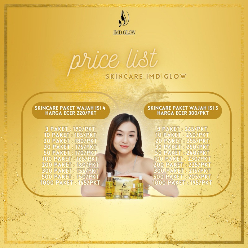 10 Paket Skincare imd Glow Bpom