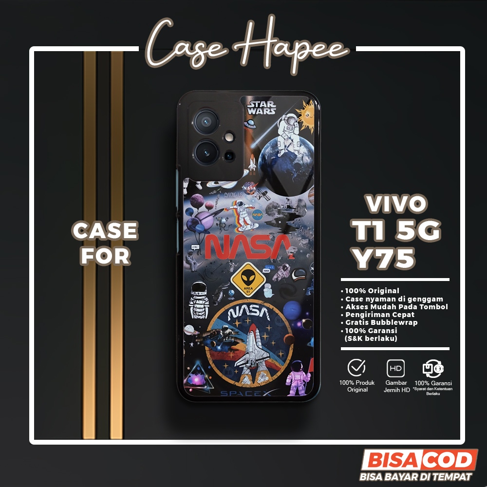 Case Vivo T1 5G Y75 Casing Vivo T1 5G Y75 [NASA] Casehapee Case Glossy Case Aesthetic Custom Case Pr