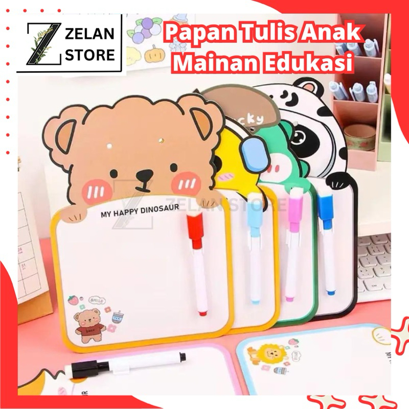 

Papan Tulis Mini Anak Karakter Lucu / Papan Tulis Anak Free Spidol Bisa Dihapus Dan Tali Gantung / Papan Tulis Mini