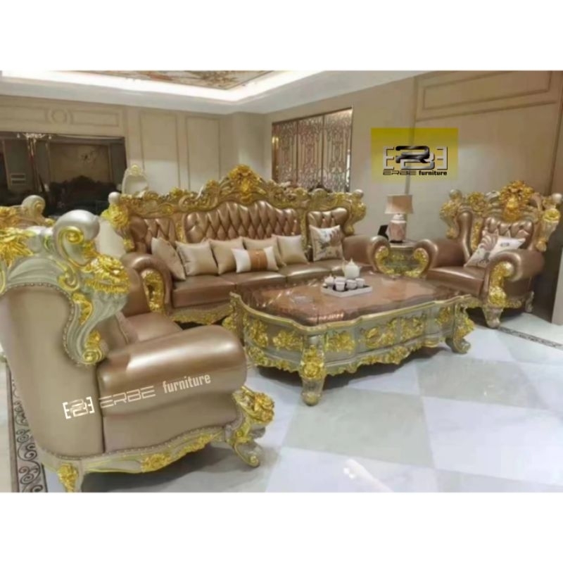 kursi sofa tamu ukir super mewah klasik model eropa