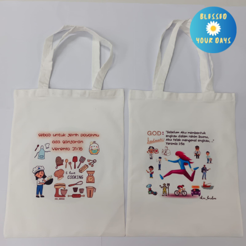 TOTE BAG PUTIH - YEREMIA + YEHEZKIEL