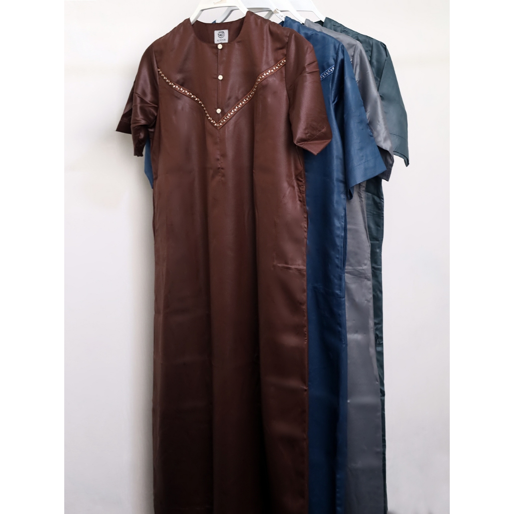 AL NOOR |  Omani Anak | Jubah Anak laki laki Dark Brown | Gamis Anak Laki-laki