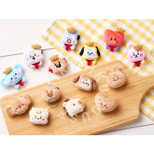 BT21 PANYA SAN BREAD SHOP BADGE DOLL PLUSH OFFICIAL BTS MERCH MERCHANDISE BONEKA KEYRING ECO BAG SHO