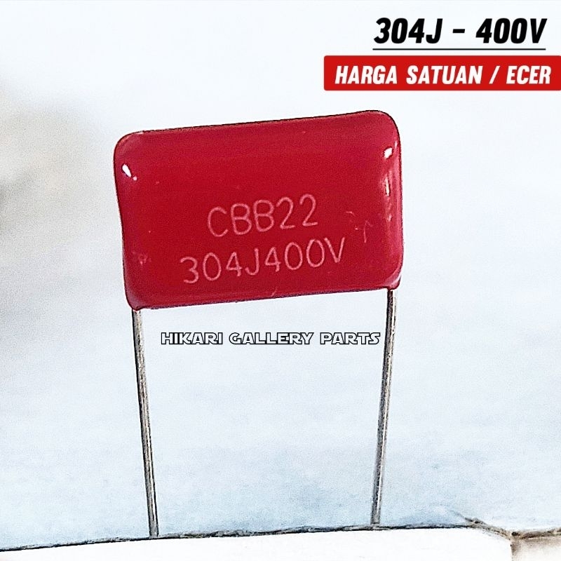 Kapasitor Milar 304J 400Volt / milar 304j 400v mylar capacitor 304 j 400 volt