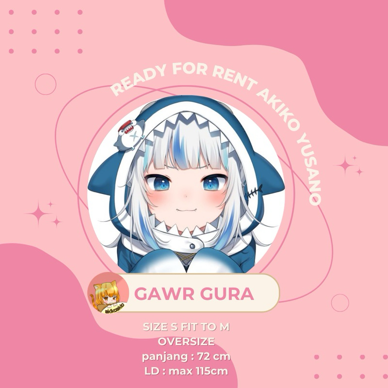[DIJUAL] gawr gura Vtuber costume cosplay rental