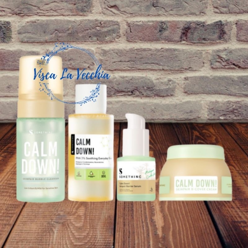Somethinc Calm Down Skinrepair Bubble Cleanser / PHA 3% Soothing Everyday Toner / Skinrepair Barrier