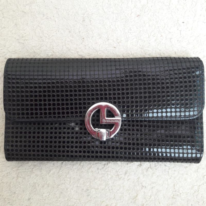 Dompet Wanita Goldlion Hitam Kulit Asli