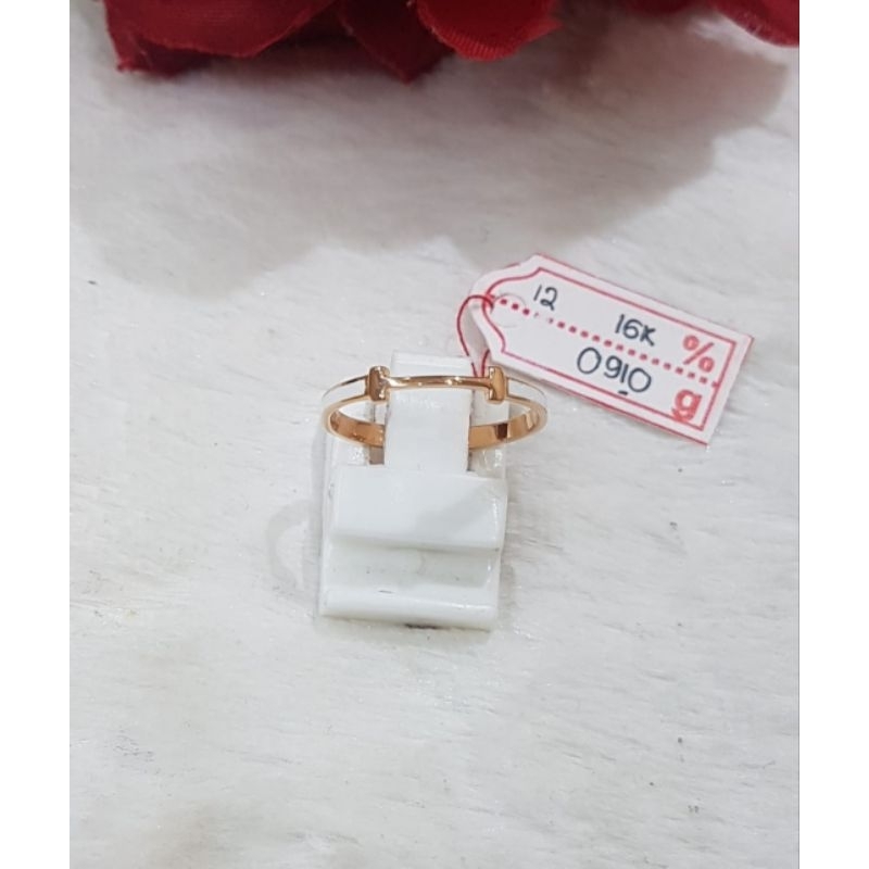 Cincin emas 70 huruf H putih