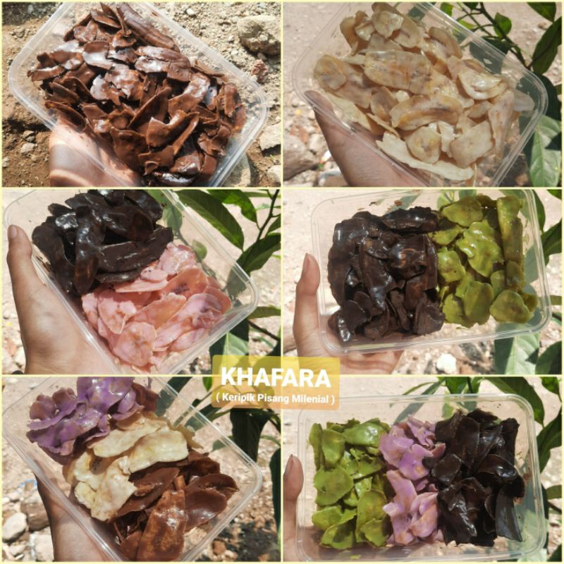 

Keripik Pisang Lumer by Khafara bebas request mix rasa, 110gr
