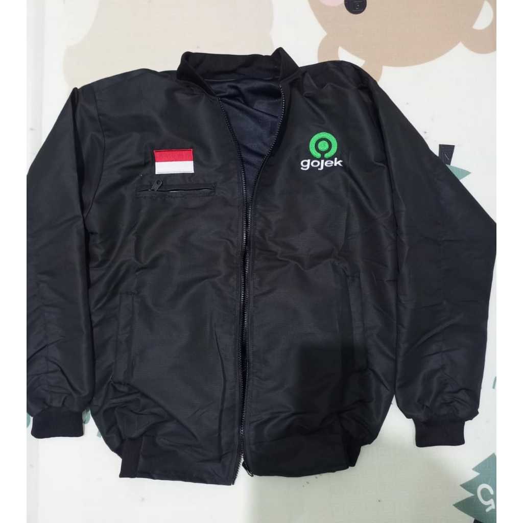 JAKET HITAM GOJEK VS POLOS  READY SIZE JUMBO 4XL 5XL// JAKET HITAM GRAB VS POLOS KEREN