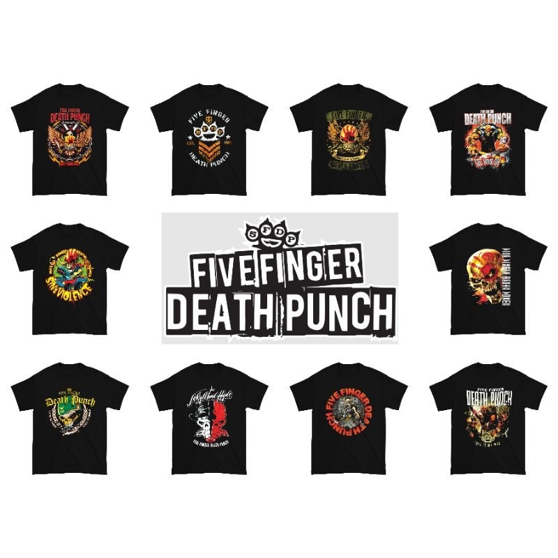 Kaos Five Finger Death Punch Band Music / Baju Five Finger Death Punch Band Musik / Kaos Band Five F