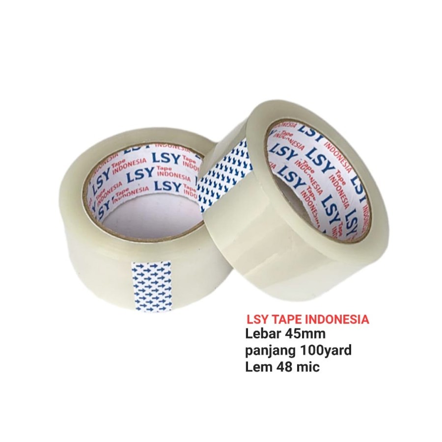 

LSY Lakban Bening 45mm x 100yard Full | Lakban 45mm x 100yard x 48mic