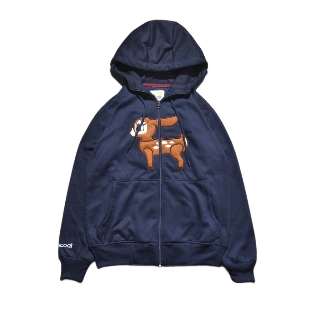 JAKET HOODIE ZIPPER PANCOAT DEER NAVY