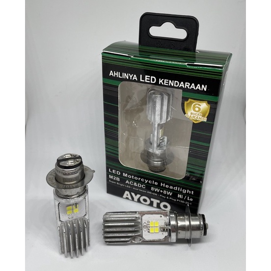Terlaku MUM TERMURAH  Lampu LED MOTOR ORIGINAL AYOTO M2B H6 ACDC 8WATT8WATT