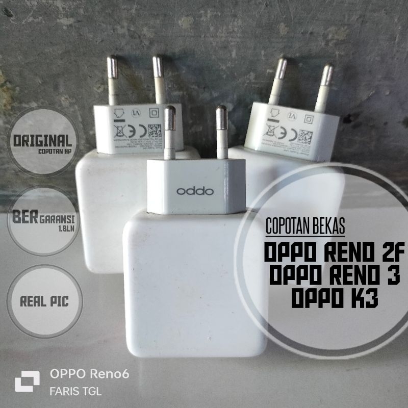 Adaptor Kepala Charger Oppo Reno 2f Reno 3 K3 Original 100% Copotan Hp