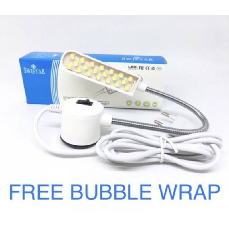 LAMPU MESIN JAHIT LED 20 TITIK MAGNET / COLOKAN LAMPU LED PUTIH JAHIT MENJAHIT LISTRIK