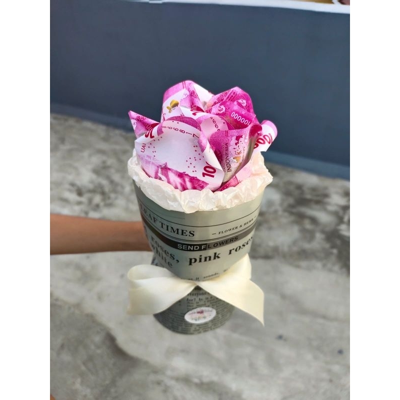 Mini Round Money Bouquet (6 lembar)