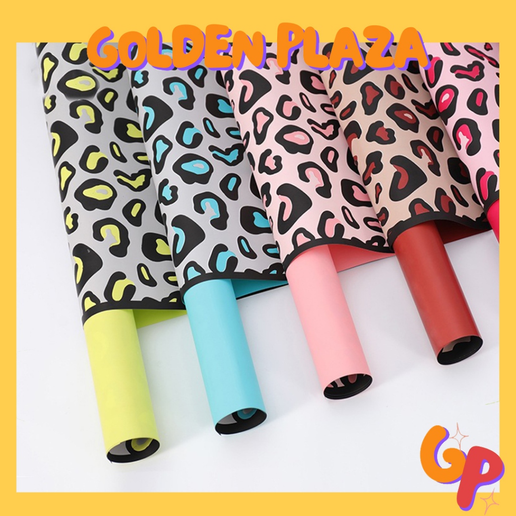 

Kertas Bunga Cellophane Flower Wrapping Paper Motif Leopard Kertas Buket Bunga Florist KB6100