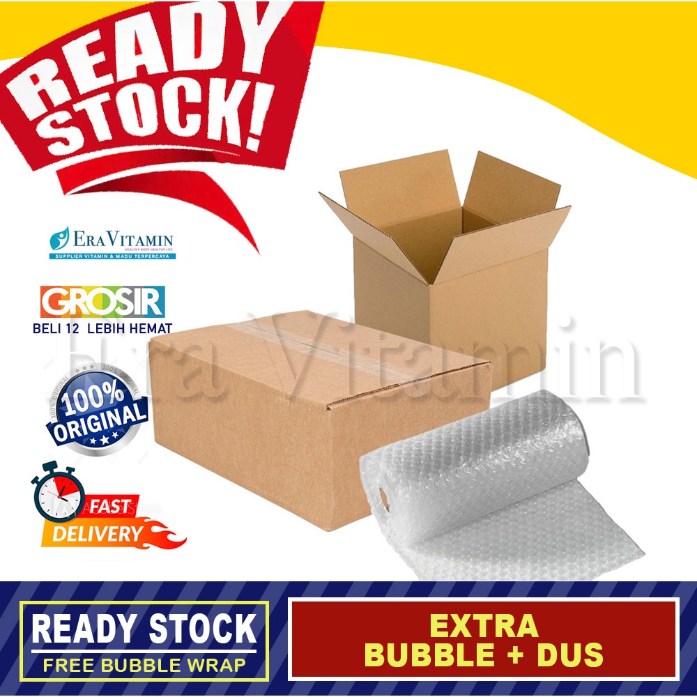 

Extra Dus + BubbleWrap untuk packingan agar lebih aman