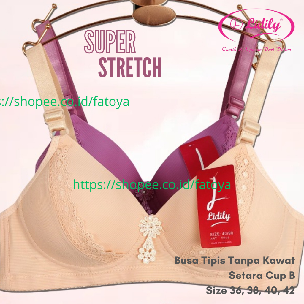 LYDYLY Bra Busa Tanpa Kawat Super Soft Cup B Size 36-42