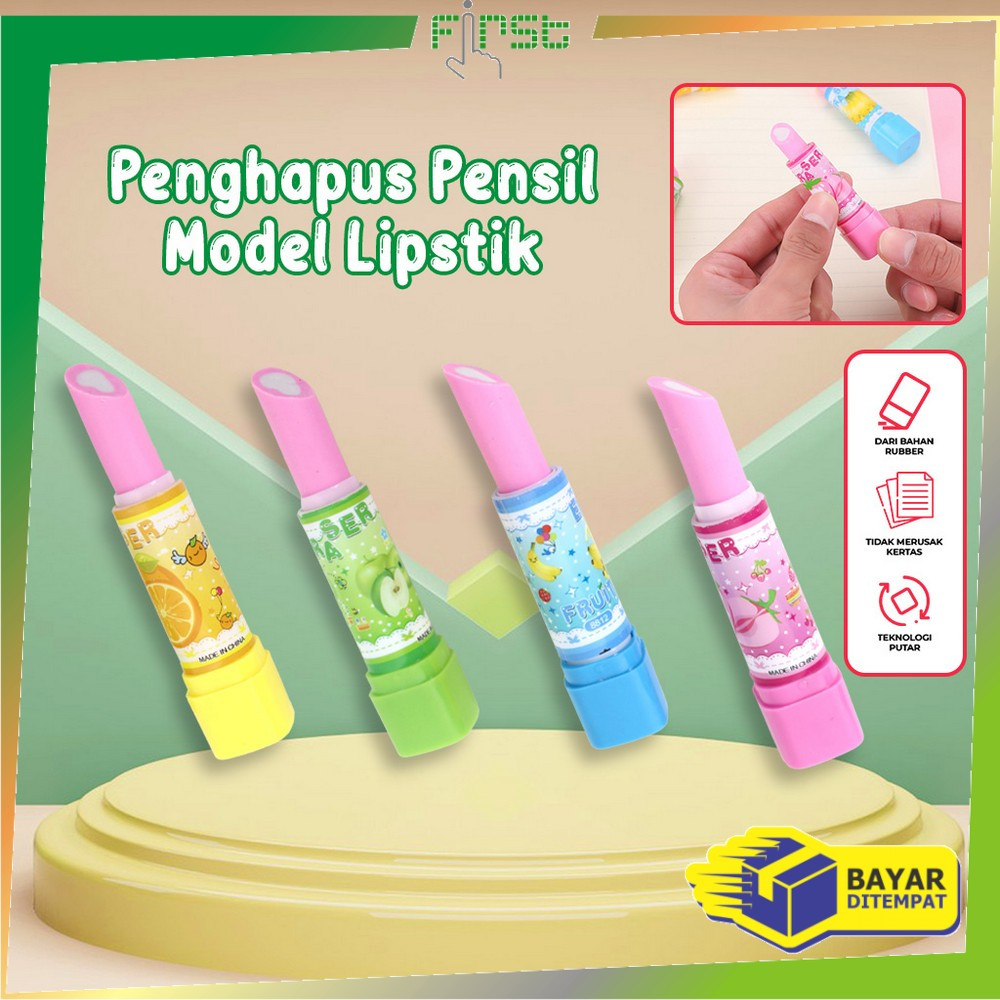 

FH-A70 Penghapus Model Lipstik Karakter Buah Random / Penghapus Pensil Eraser Buah Warna Warni Lucu / Penghapus Pensil Eraser Fruits Import