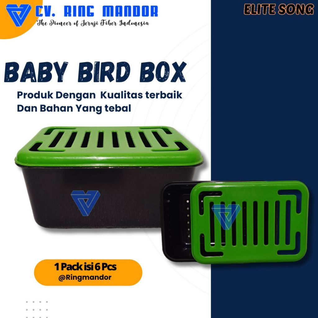 WADAH  BABY BOX UNTUK ANAKAN BURUNG LOVEBIRD MURAI KENARI KACER DLL ELITE SONG BABY BIRD BOX