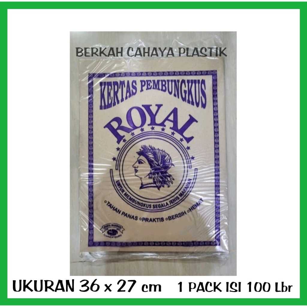 Kertas Nasi Warteg Per Pack Isi 100 Lbr / Kertas Nasi Royal Ungu