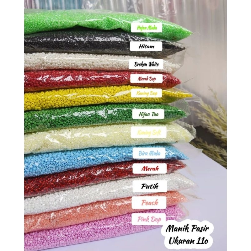 (10 gram) Mote Manik Pasir / Manik pasir Glassbead 11/0 Rp. 14.500