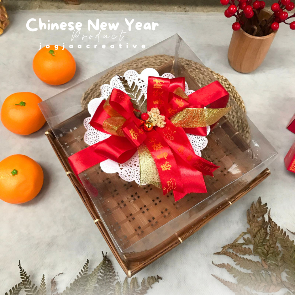 IMLEK SERIES | PIRING BAMBU TUTUP MIKA FREE PITA IMLEK SANGJIT/ KOTAK HAMPERS IMLEK BOX IMLEK MURAH 