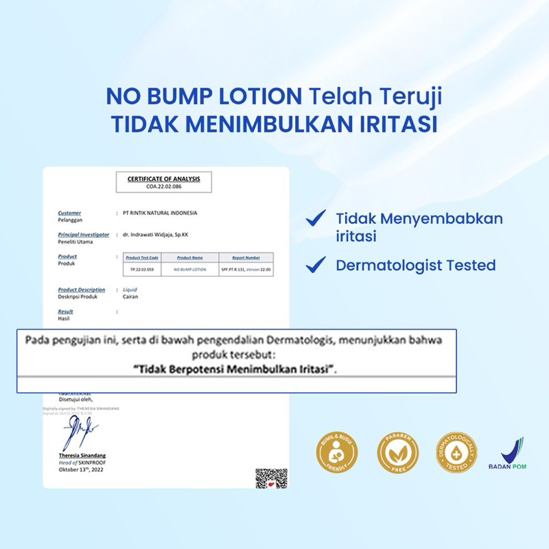 Lotion Rintik no bump LOTION 100ml tubuh kulit bruntusan jerawat punggung chicken skin RINTIK Rintik skincare lotion nobump