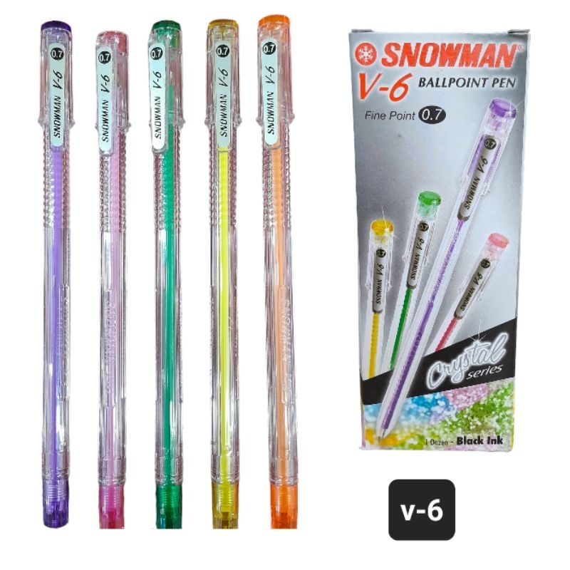 

Pulpen Snowman V-6 ISI 12 PCS / Ballpoint Snowman V-6 0.7