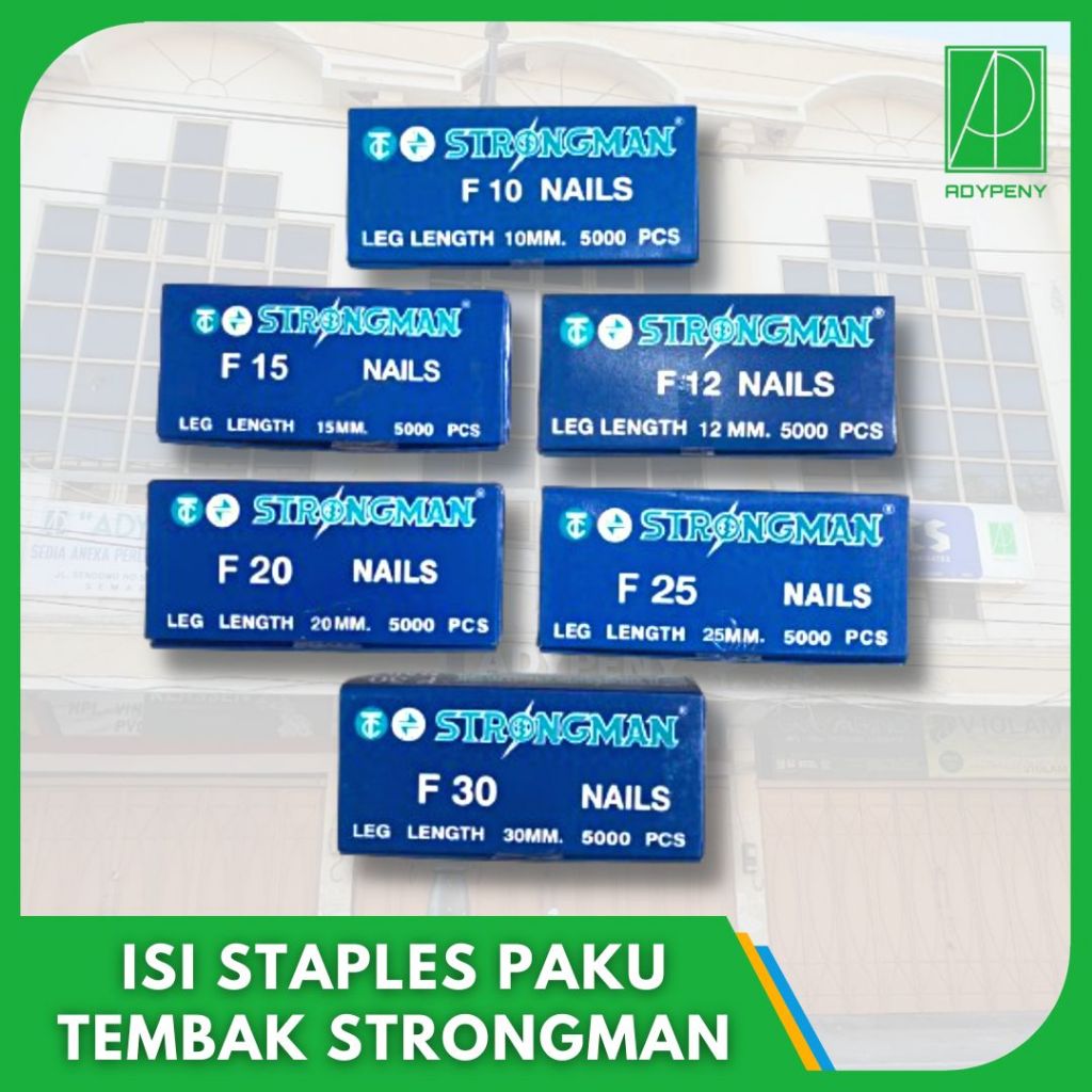 

Isi Refill Staples Paku Tembak Strongman F10 F12 F15 F20 F25 F30