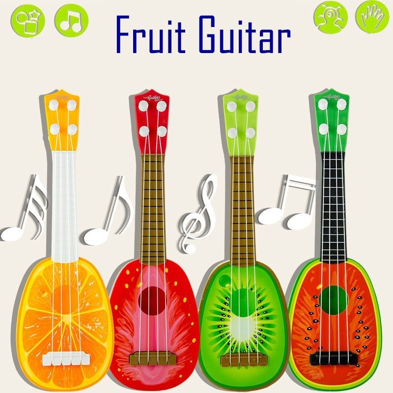 TGM Mainan anak gitar ukulele / Ukulele guitar mainan Motif Buah