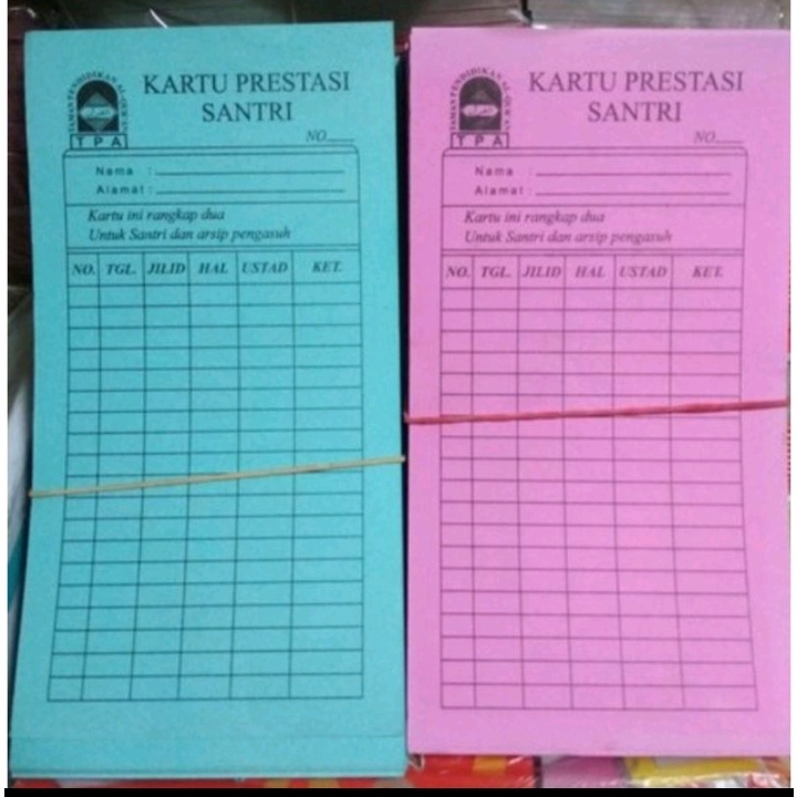 

KARTU PRESTASI ANAK IQRO ISI 50 Pcs