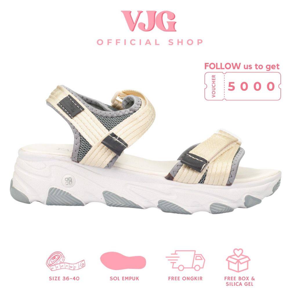 TERLARIS VJG - Siena Sandal Gunung Wanita Korean Style / Sandal Tali Belakang Wanita / Sandal Wedges