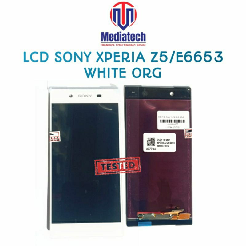 LCD SONY XPERIA Z5/E6653 WHITE ORG