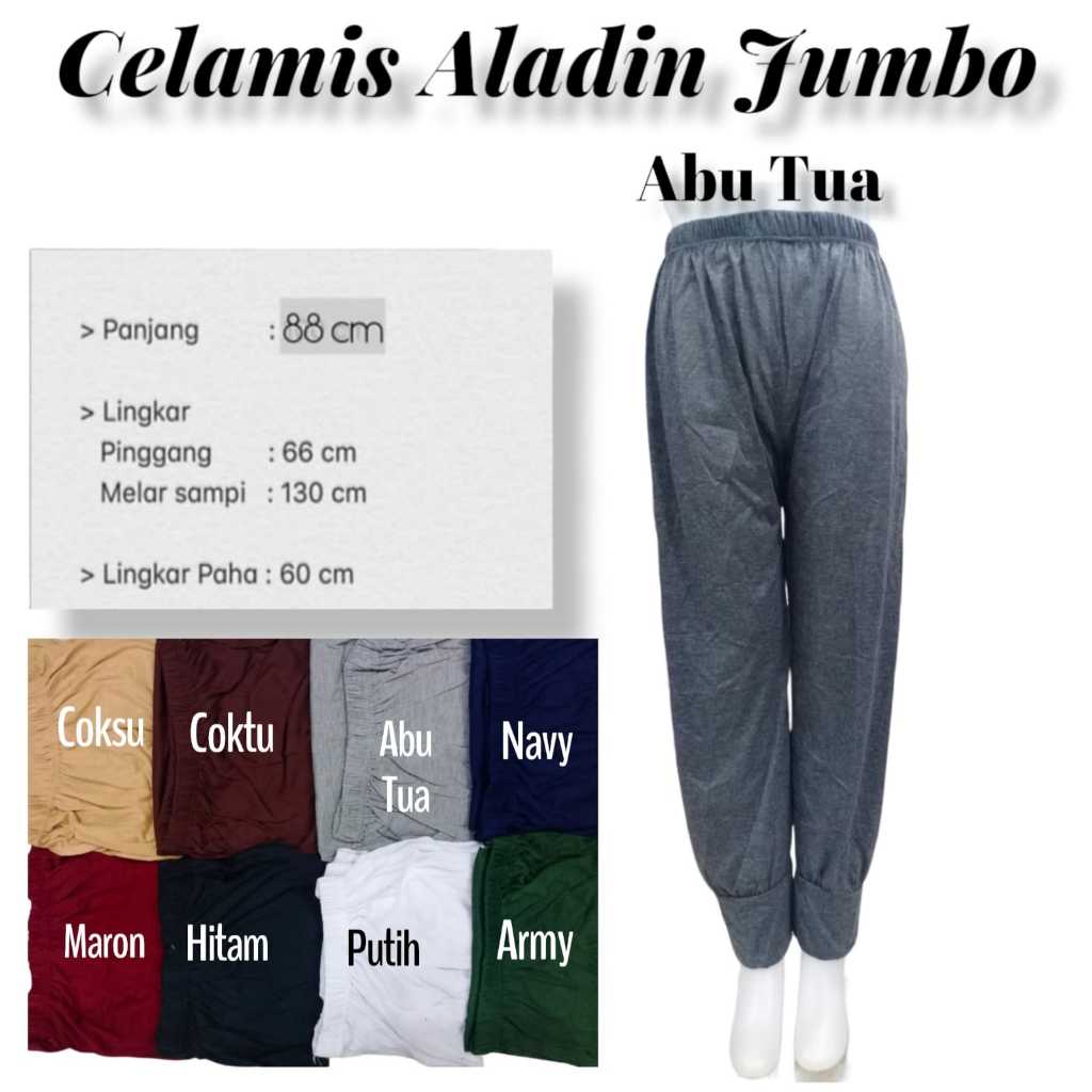 Kedai Moslem - Inner Aladin / Celana Polos Dalaman Gamis Jumbo