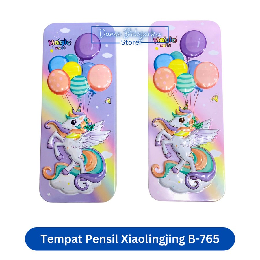 

Tempat Pensil Anak Xiaolingjing B-765 Unicorn Kaleng Pencil Case