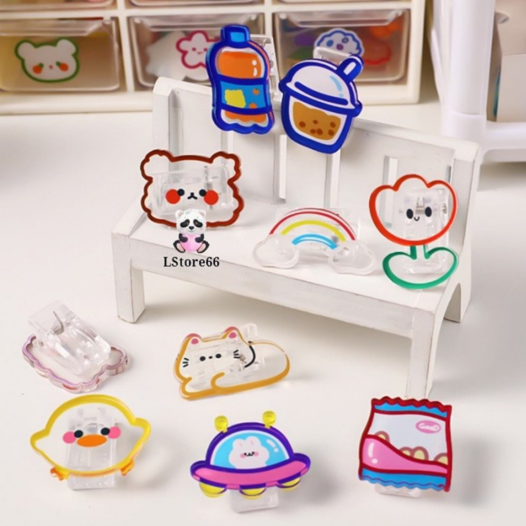 

Paper Clip Cute Cartoon Acrylic Klip Kertas Small Paper Clip Mini Multifungsi