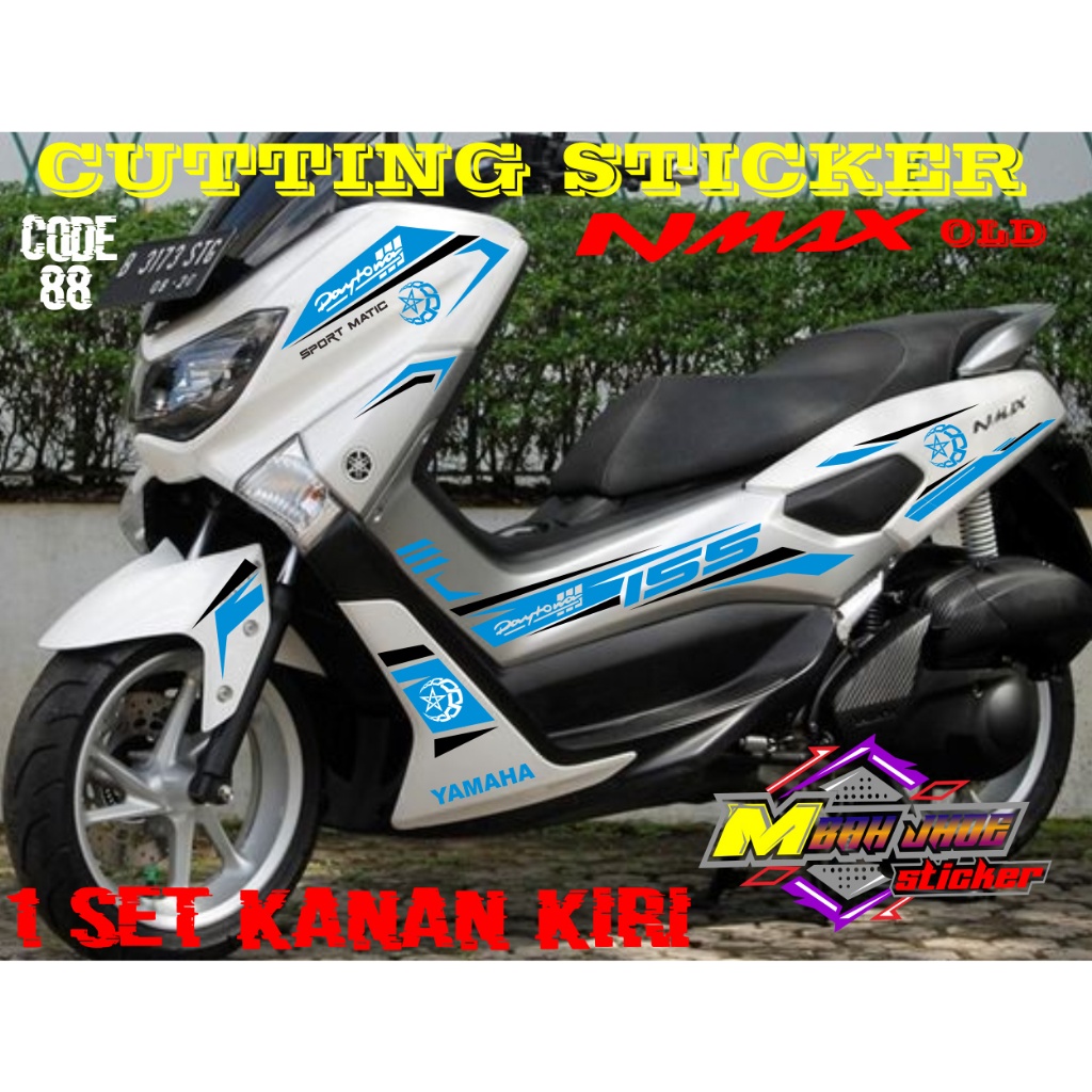 Cutting Sticker Yamaha Nmax Old/Sticker Motor Nmax Lama C-88 Body Putih